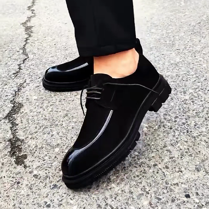 Two-Tone Patent Lace-Up Dress Shoe
