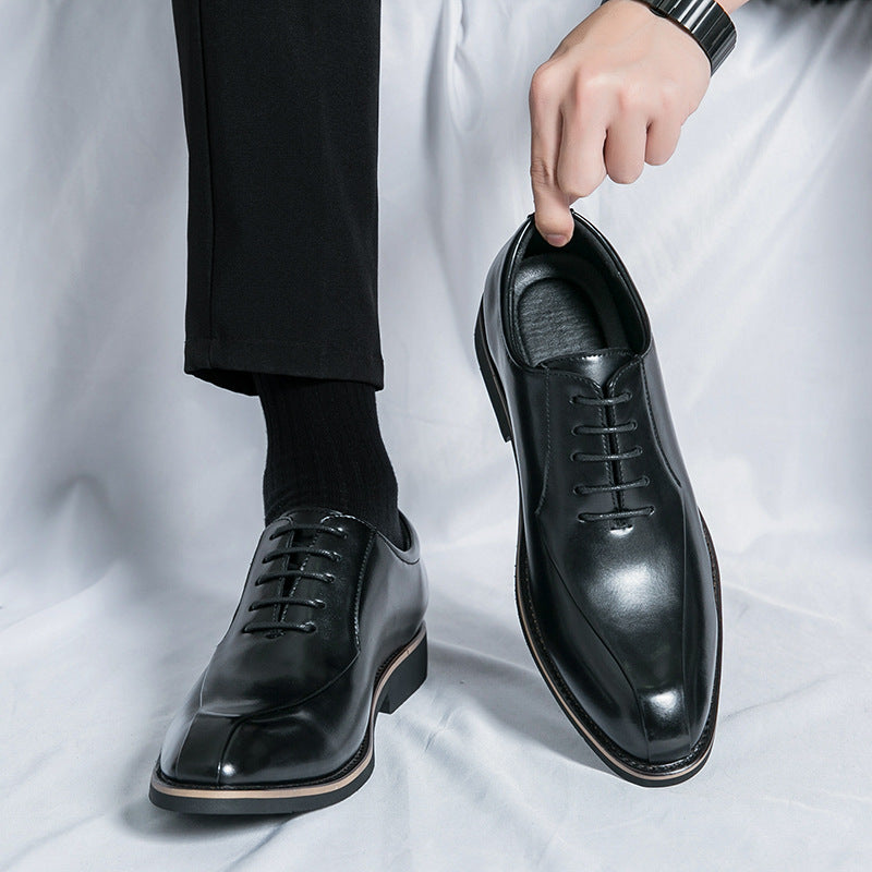 Formal Lace-Up Shoes with Sleek Leather Design