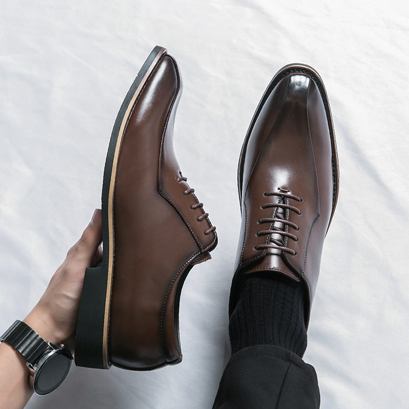Formal Lace-Up Shoes with Sleek Leather Design