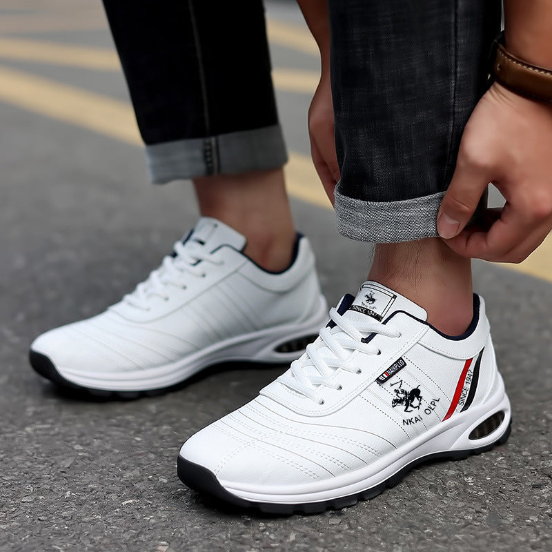 Leather Sneakers with Comfortable Cushioned Sole