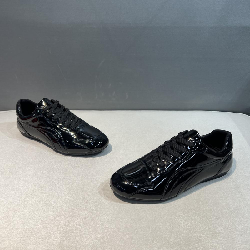 Glossy Full Leather Casual Sneaker