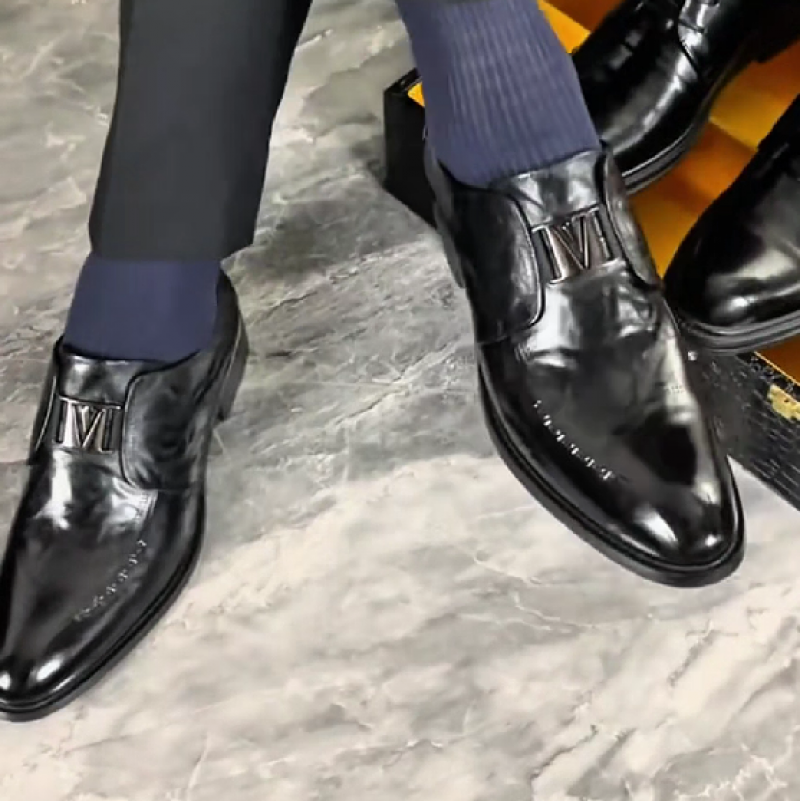 Men's Black Leather Dress Shoe