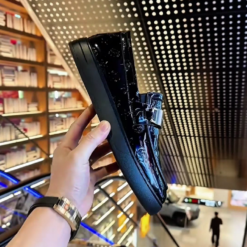 Men's Patent Leather Slip On Loafers