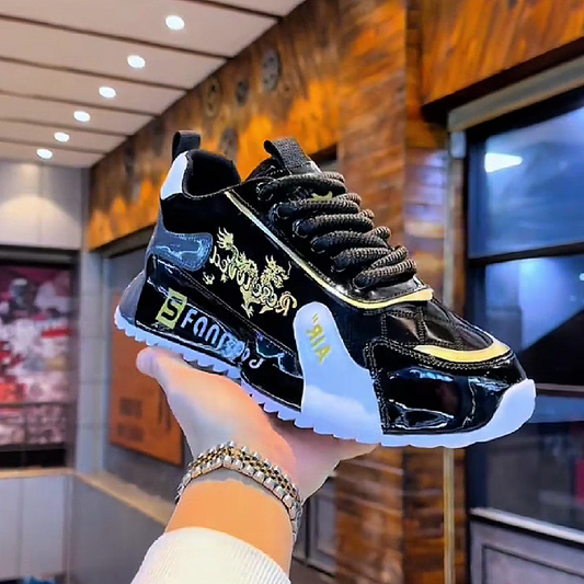 Black Patent Chunky Sneaker