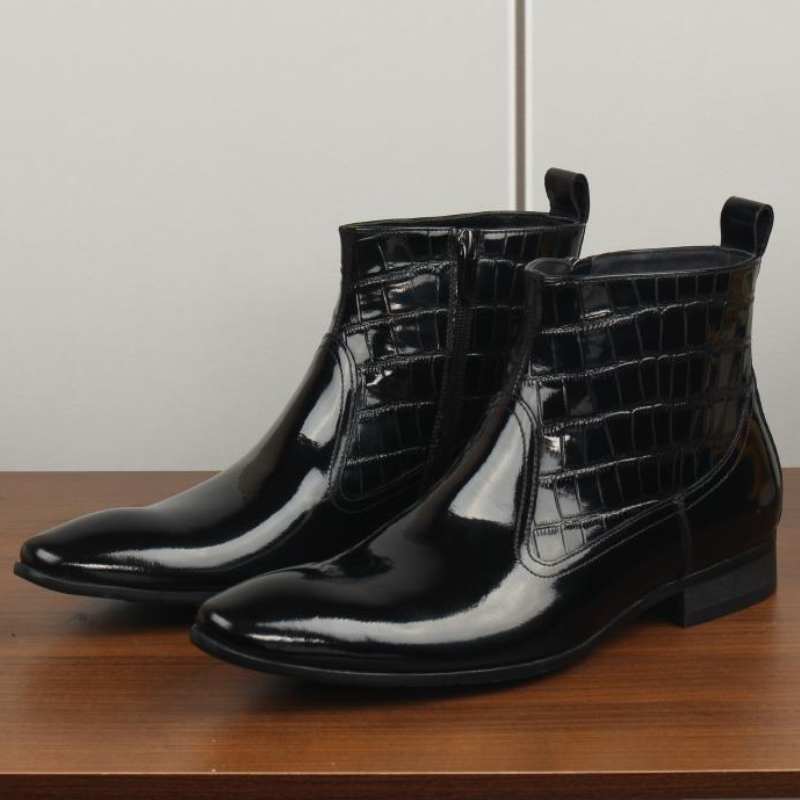 Black Patent Pointed Boot