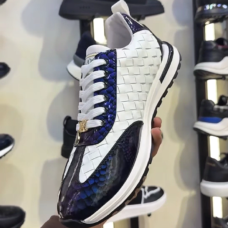 Woven Patent Sneaker