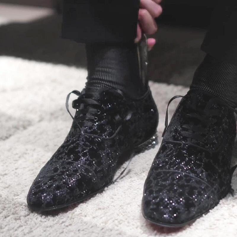 Men's Sparkling Lace-Up Oxford Dress Shoes