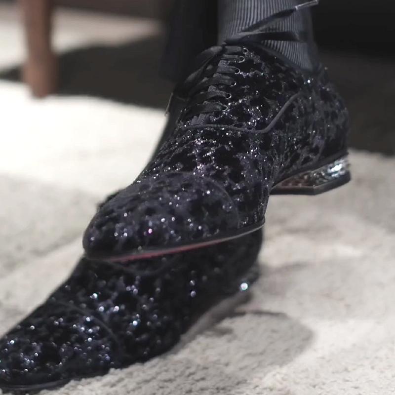Men's Sparkling Lace-Up Oxford Dress Shoes