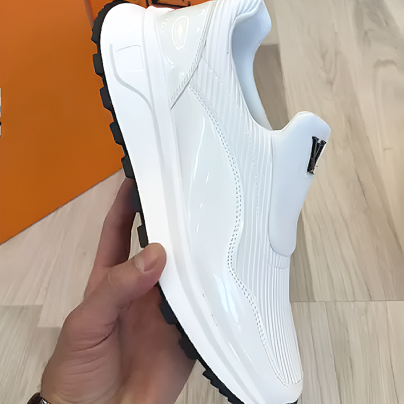 Men's Slip-On Knit Sneakers with Logo Detailing