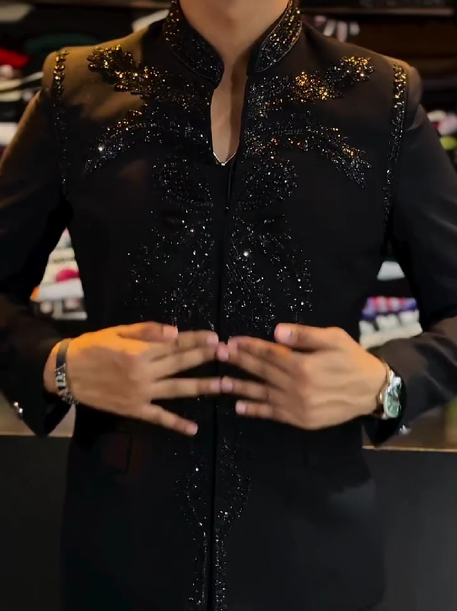 Sparkle Embellished Formal Jacket