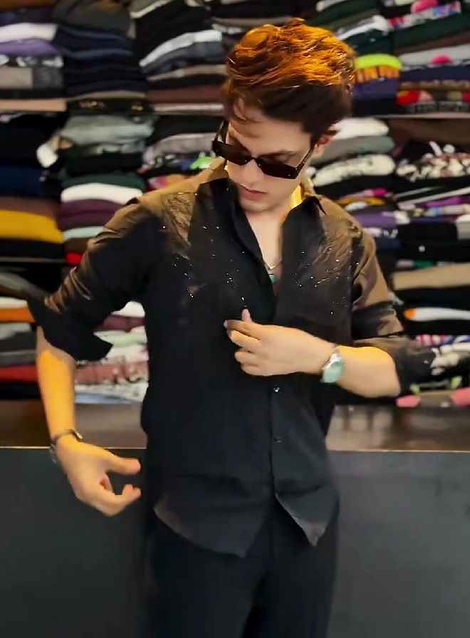 Sparkle Detail Slim Fit Shirt