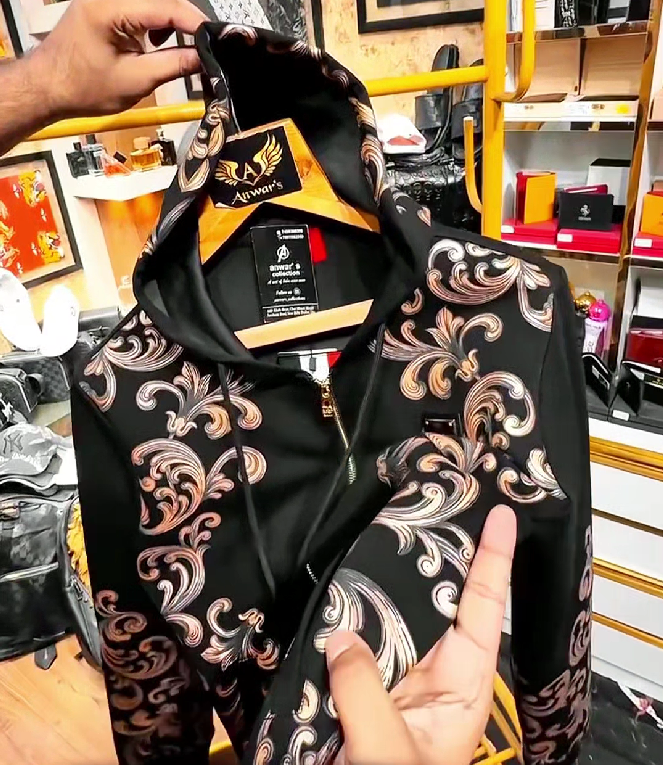 Embroidered Floral Hooded Jacket