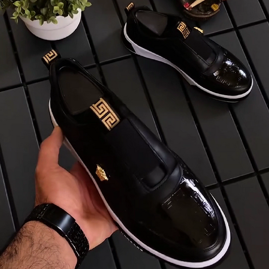 Black Patent Slip-On Sneaker