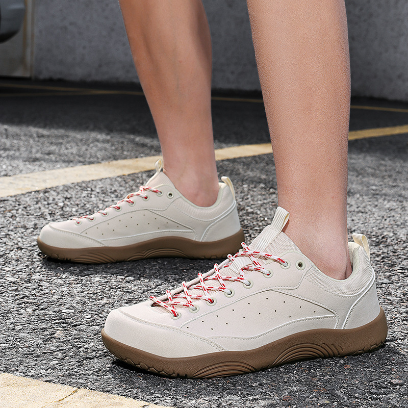 Men's Cream Breathable Casual Sneaker Shoe