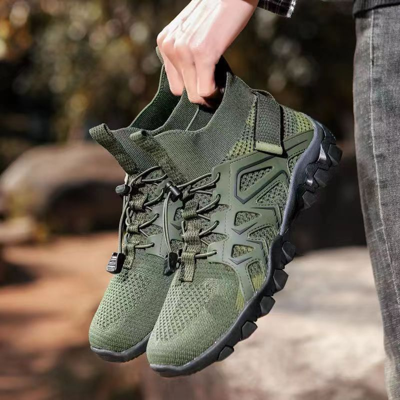 Men's Green Knit Casual Sneaker Shoe