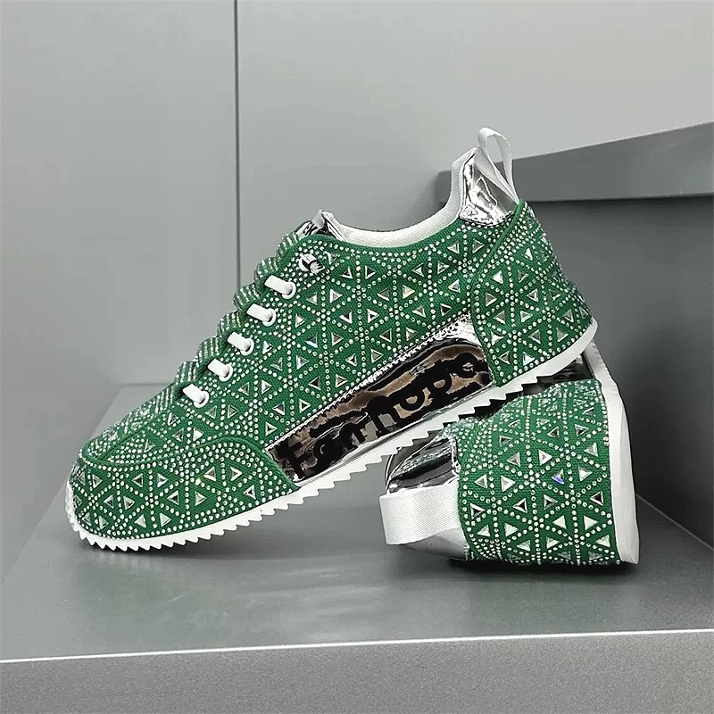Fashionable Crystal Geometric Sneaker