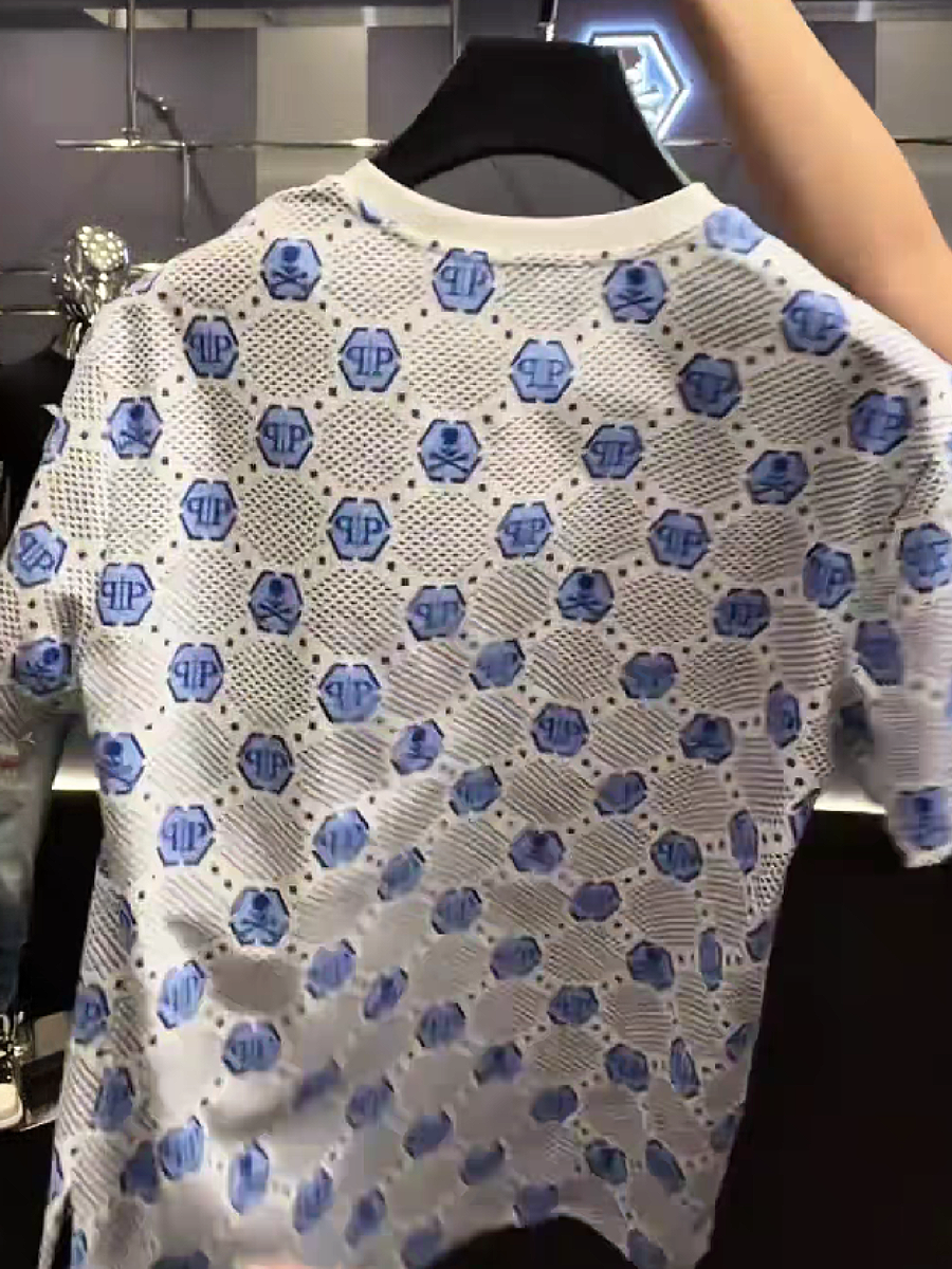Men's Skull Print Mesh T-Shirt