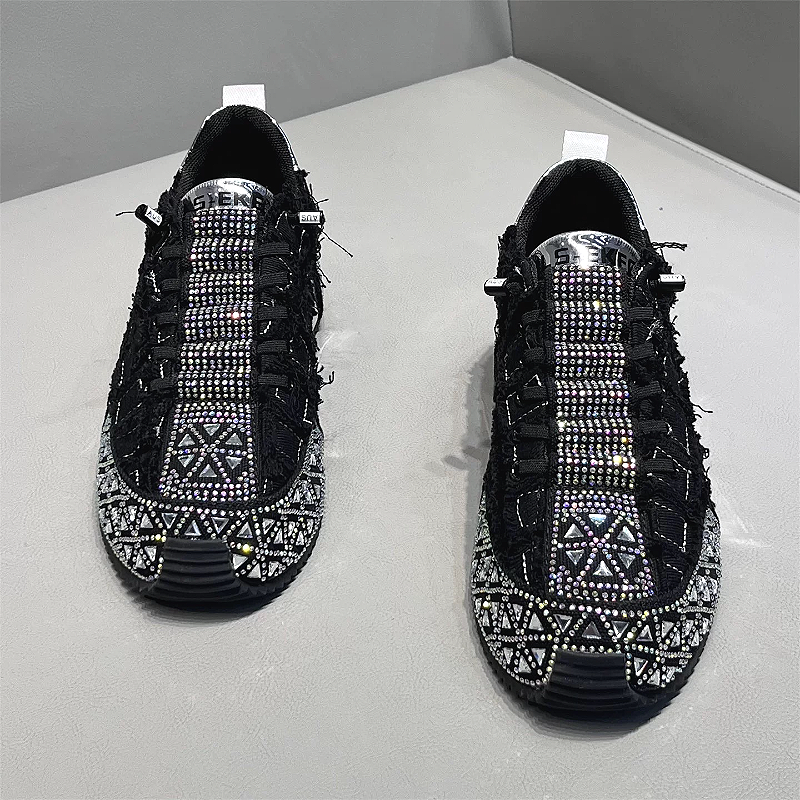 Black Crystal Geometric Sneaker