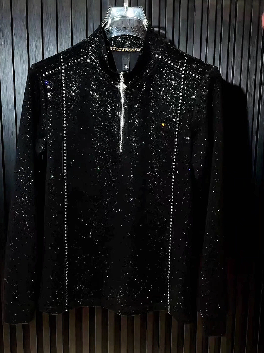 Sparkle Sequin Half-Zip Top