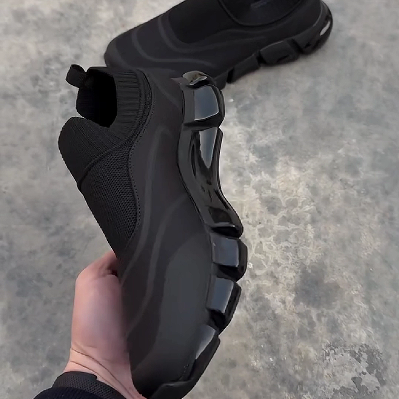 Black Slip On Mesh Sneaker