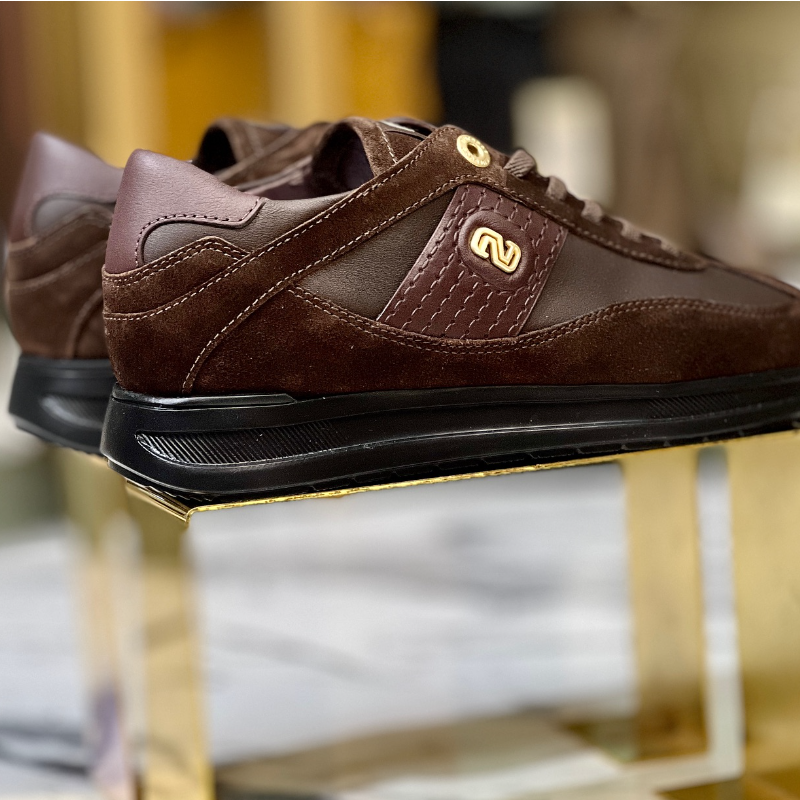 Men's Leather Lace-Up Casual Fashion Sneakers