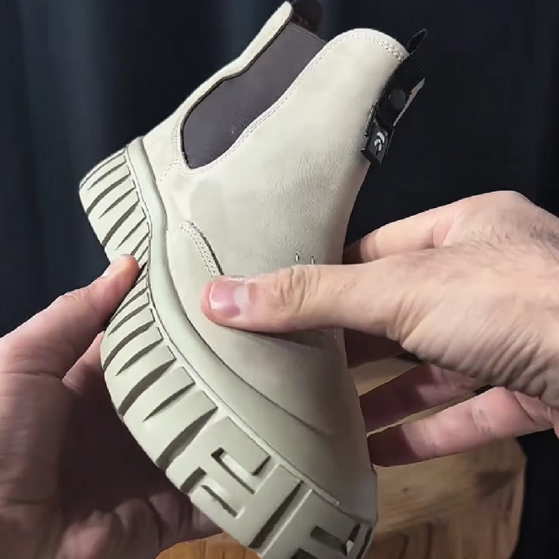 Beige Chunky Sole Boot