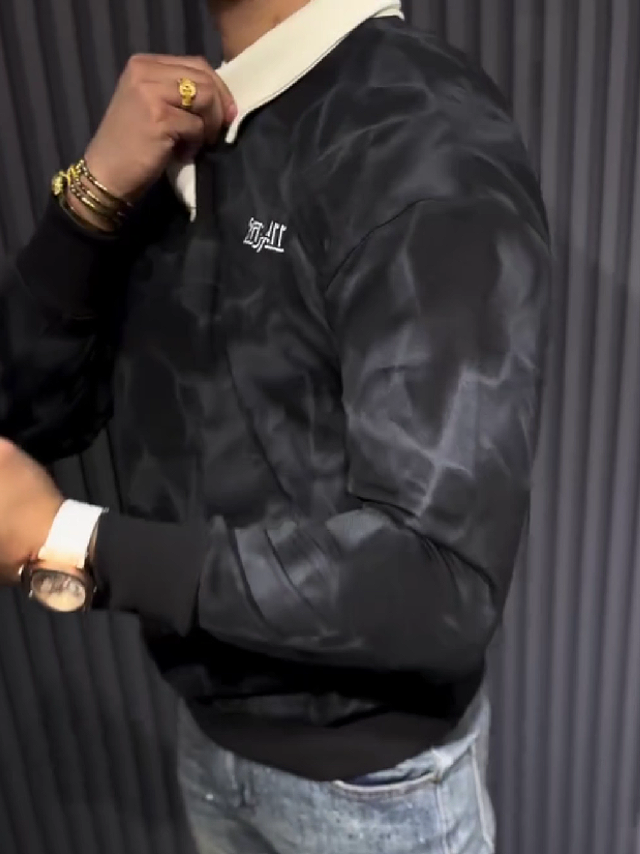 Tie Dye Polo Sweatshirt