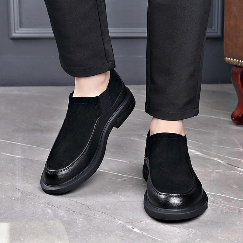 Men's Leather Slip-On Casual Business Shoes