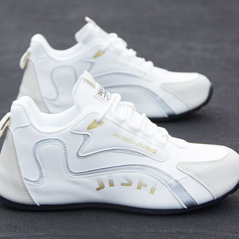 Sneakers with Reflective Stripes and Chunky Sole