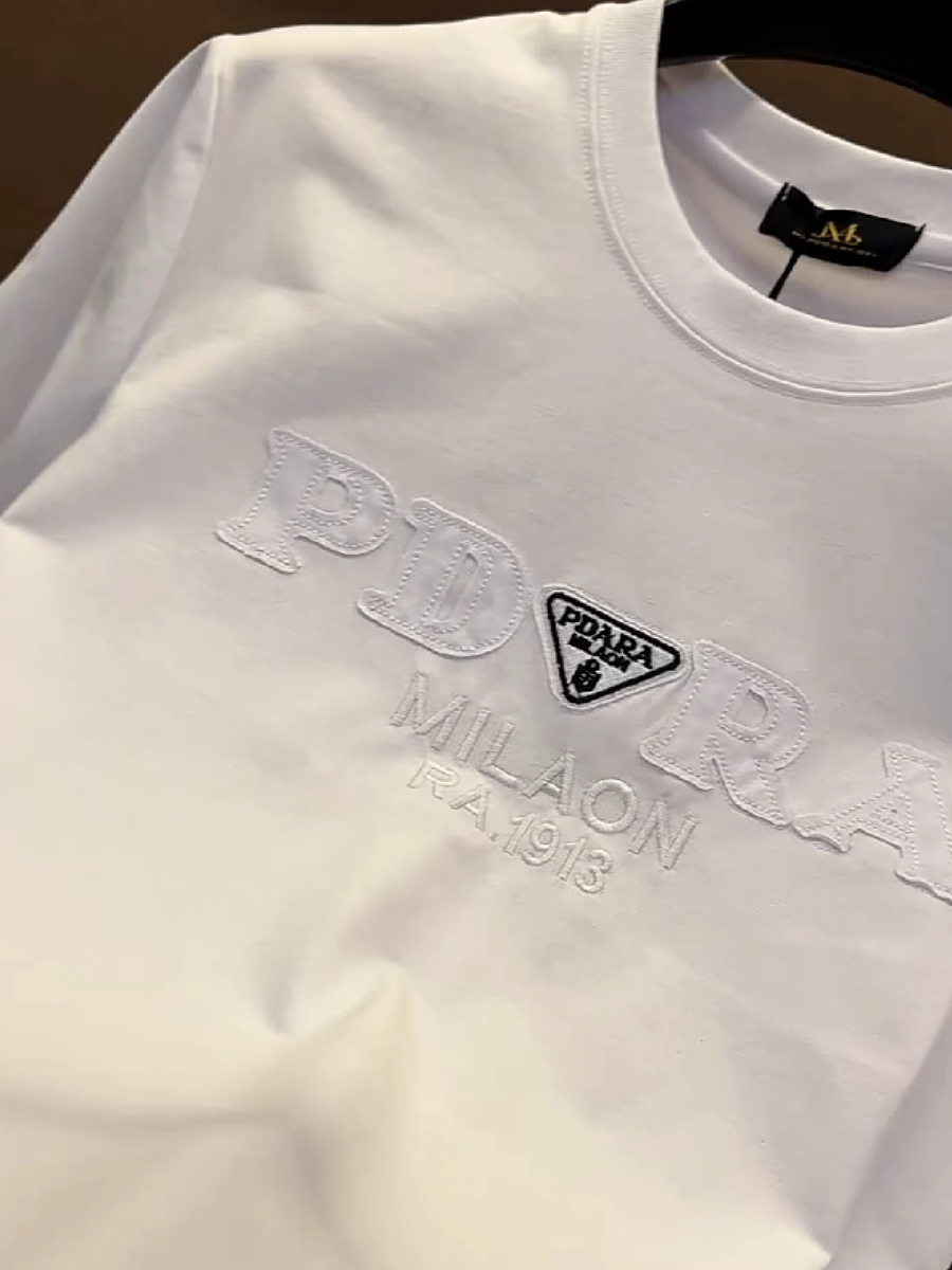 Men's Embroidered Triangle Logo Graphic T-Shirt