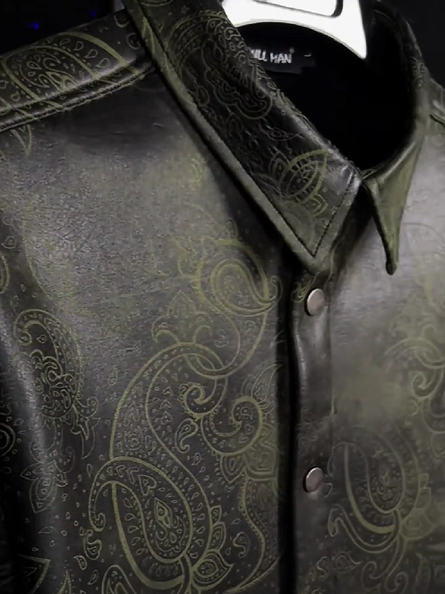 VelvetPaisley Shirt Jacket