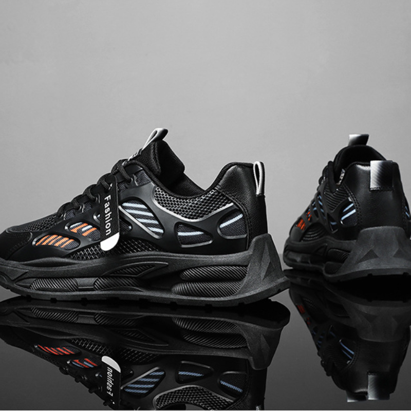Mesh Running Sneakers with Chunky Sole Design