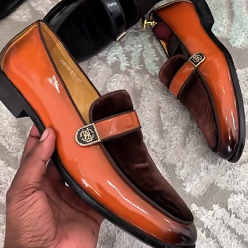 British Style Suede Splice Loafers