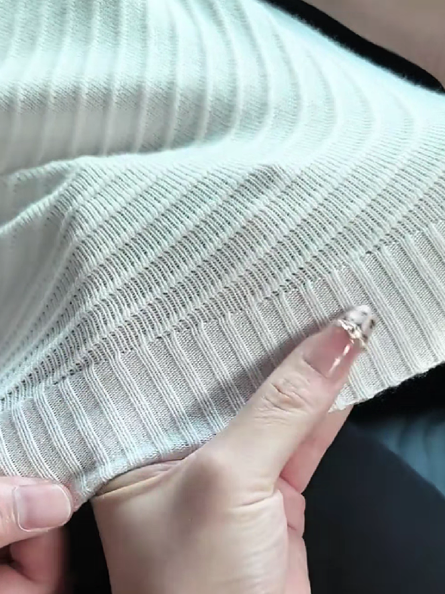 Ribbed Knit Crewneck Shirt