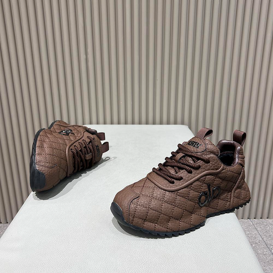 Brown Quilted Sneaker