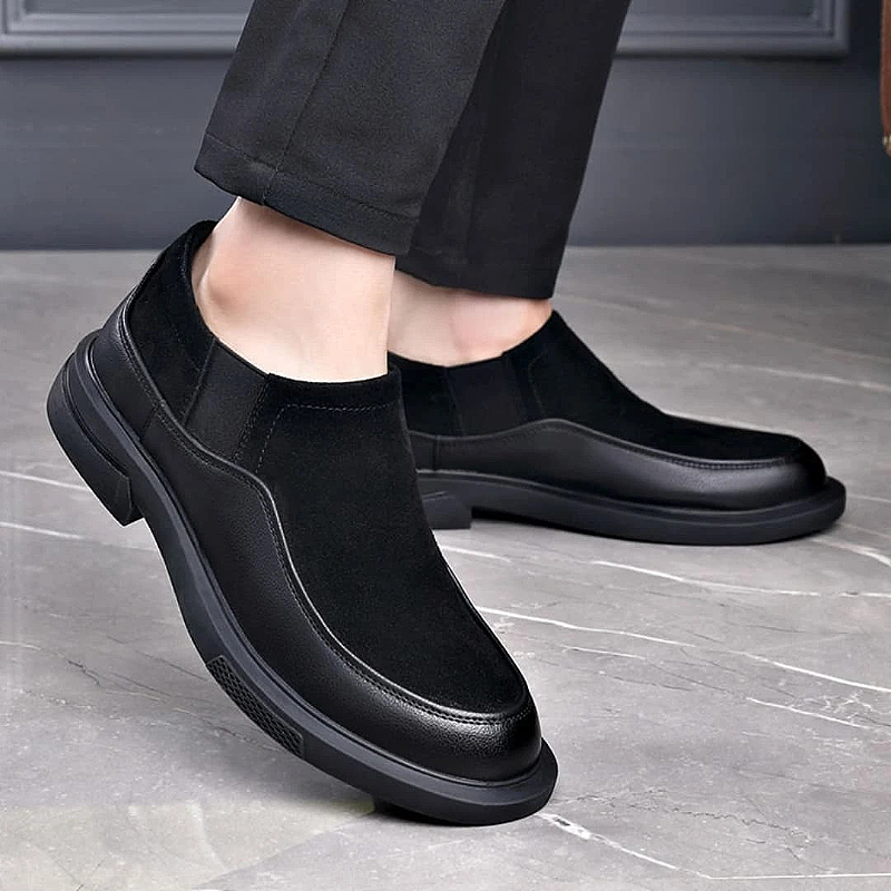 Men's Leather Slip-On Casual Business Shoes