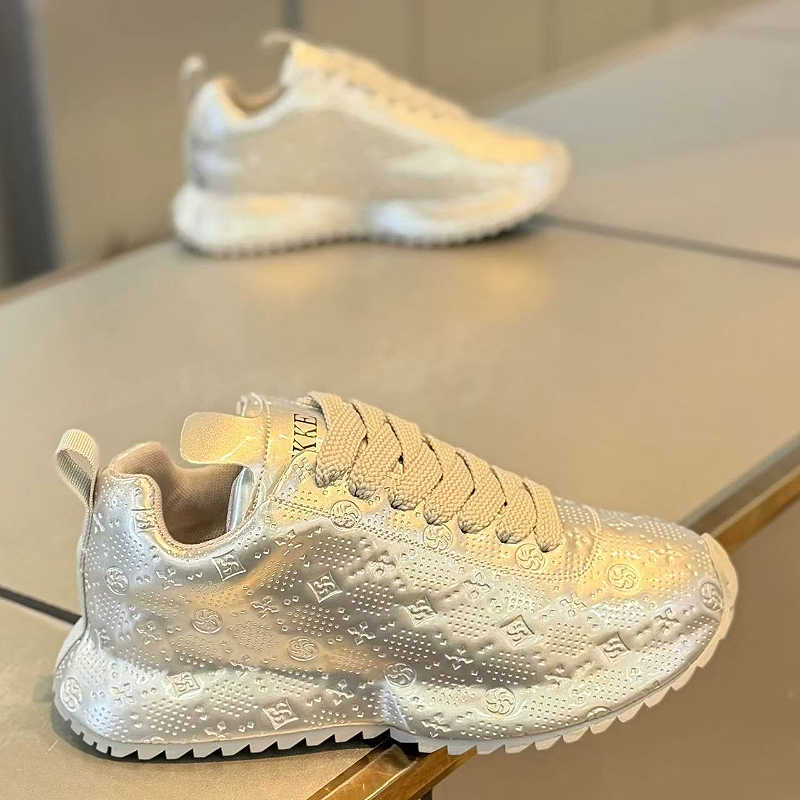 Silver Monogram Mesh Sneaker