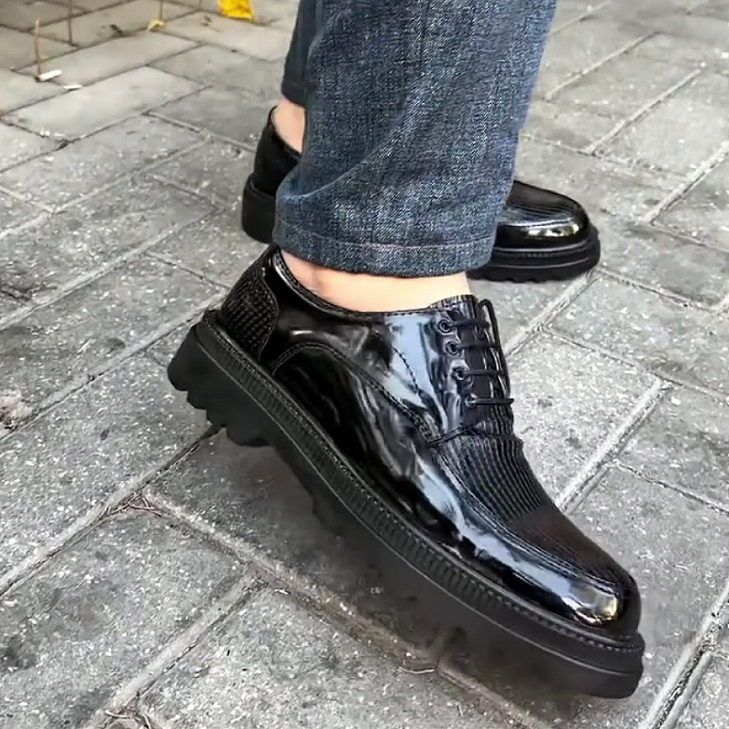 Men's Leather Lace-Up Casual Dress Shoes