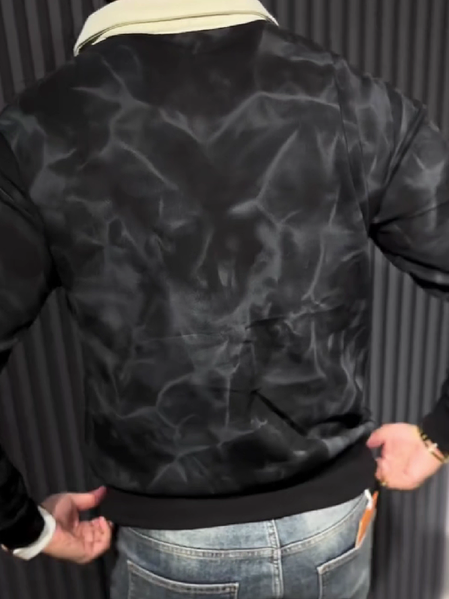 Tie Dye Polo Sweatshirt