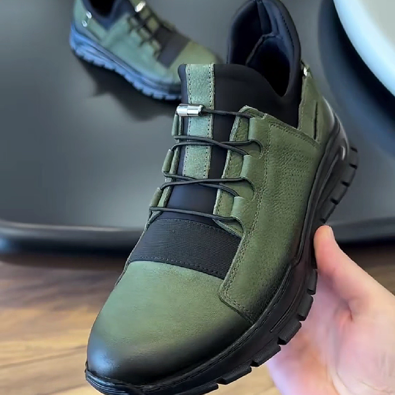 Men's Mesh & Synthetic Sneakers with Cushioned Sole