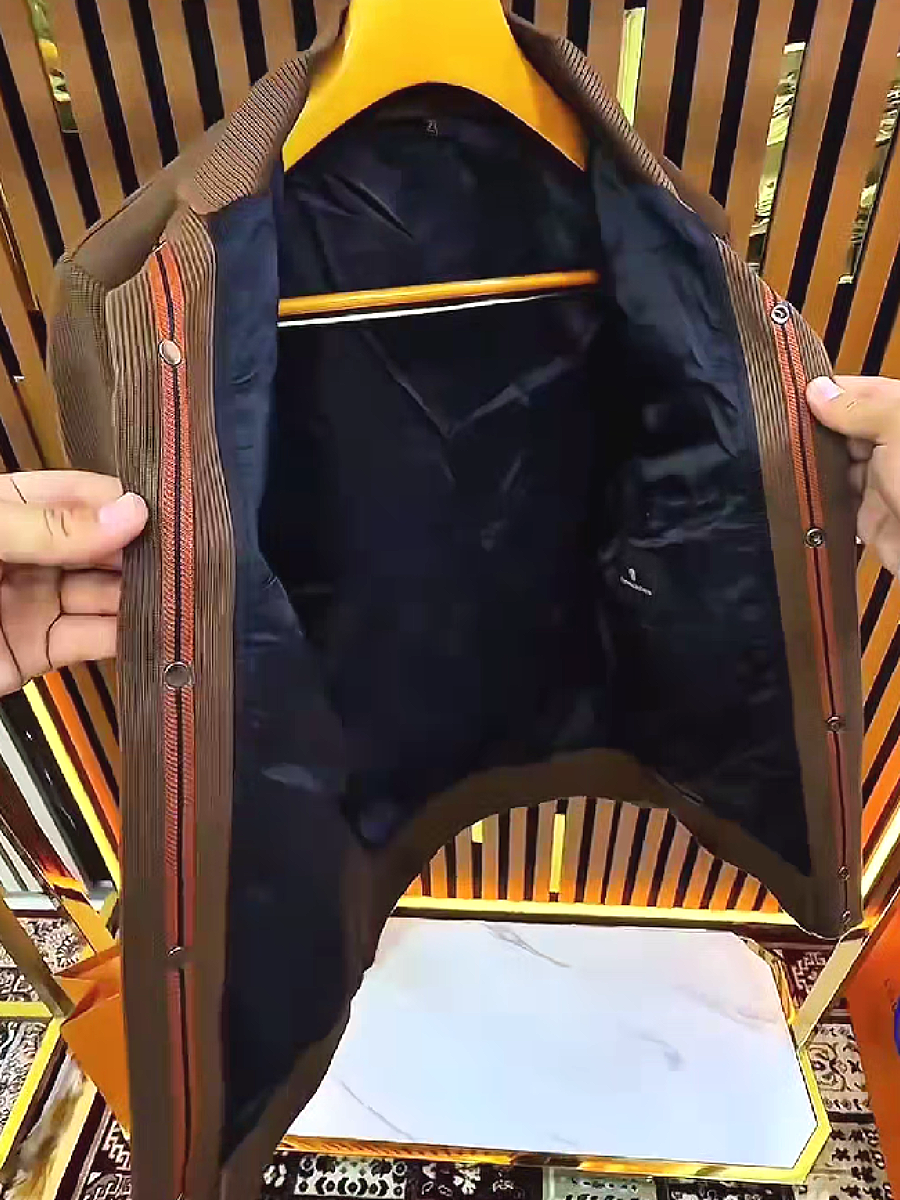 Ribbed Sleeve Button-Up Jacket