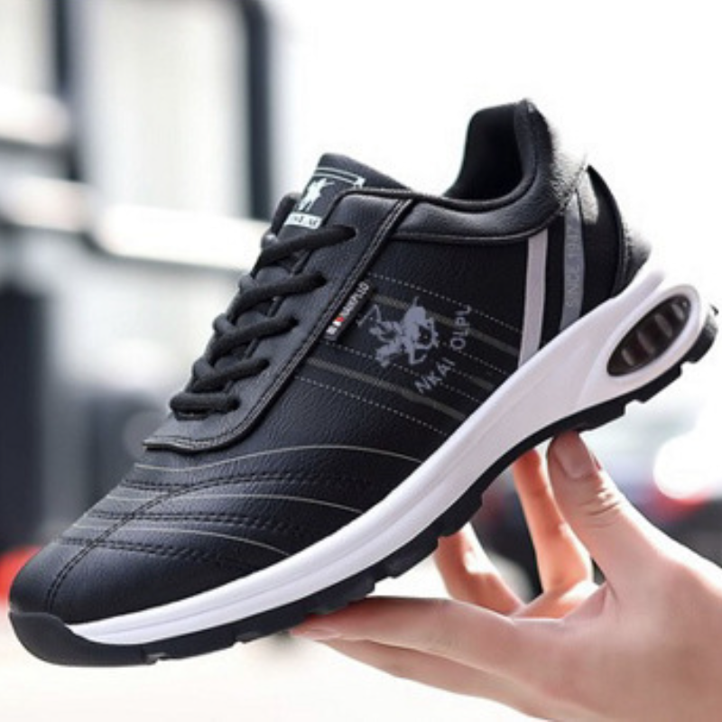Leather Sneakers with Comfortable Cushioned Sole