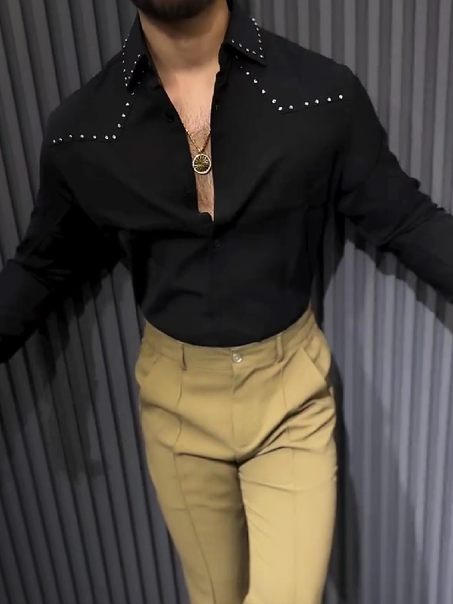 Studded Long Sleeve Shirt