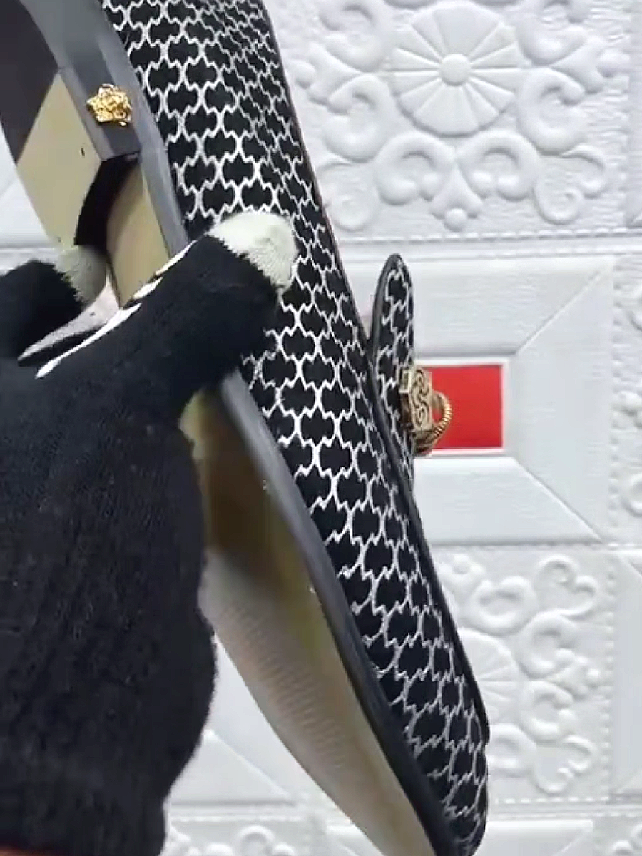 PatternedGold Accent Loafer