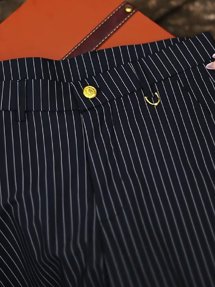 Striped Slim Fit Trousers