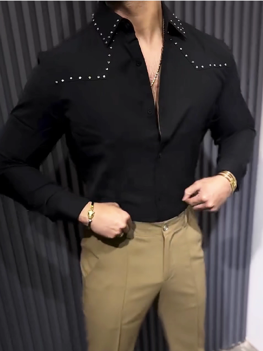 Studded Long Sleeve Shirt