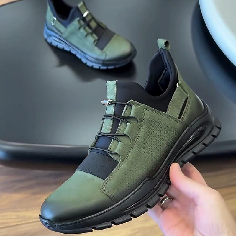 Men's Mesh & Synthetic Sneakers with Cushioned Sole