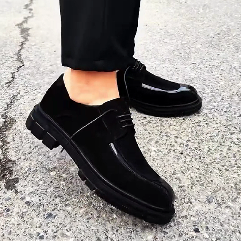 Two-Tone Patent Lace-Up Dress Shoe
