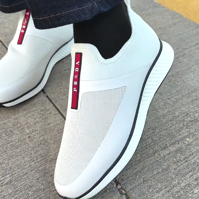 White Mesh Slip On Sneaker