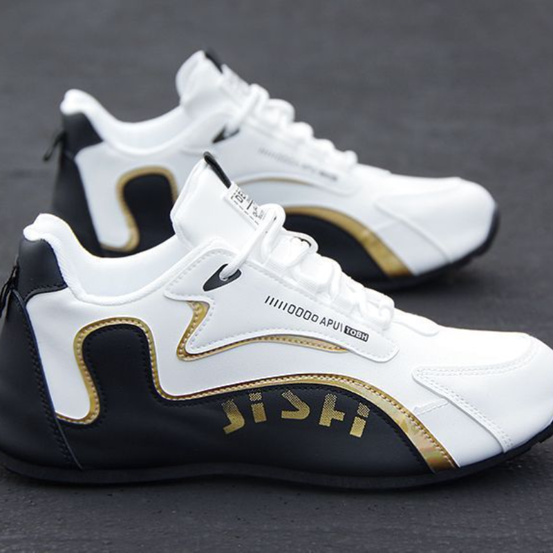 Sneakers with Reflective Stripes and Chunky Sole